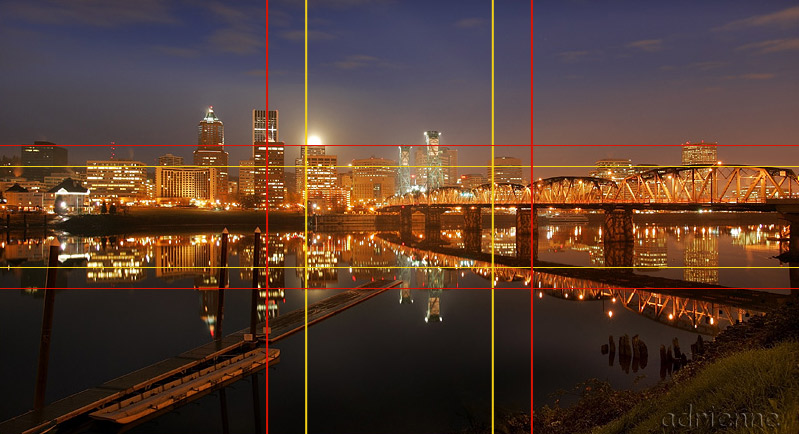Rule of Thirds and Golden Mean grids together